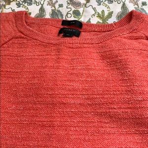 Jcrew orange 100% cotton sweater